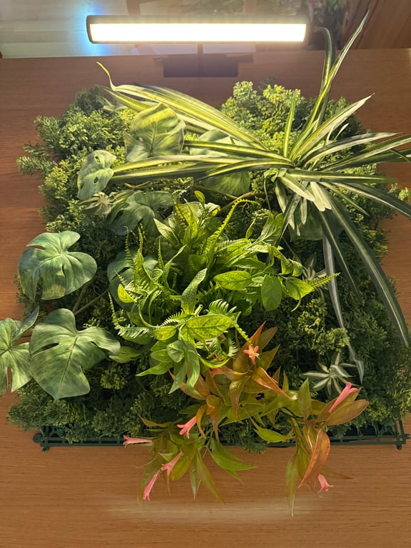 The Verdant Glade 50cm x 50cm Luxury Handmade Faux Green Wall