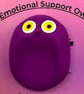 Deep Violet Emotional Support Owl, Pocket Worry Stone Keepsake Gift - Image 6