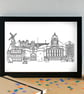 Nottingham Skyline Art Print - Image 2