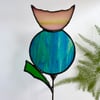 2D stained glass Scottish thistle stake Suncatcher decoration