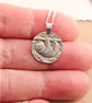 Sloth Engraved Sterling Silver Coin Necklace - Image 9