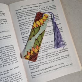 Sunflowers book mark personalised wooden bookmark