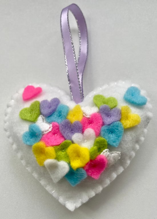Easter felt heart