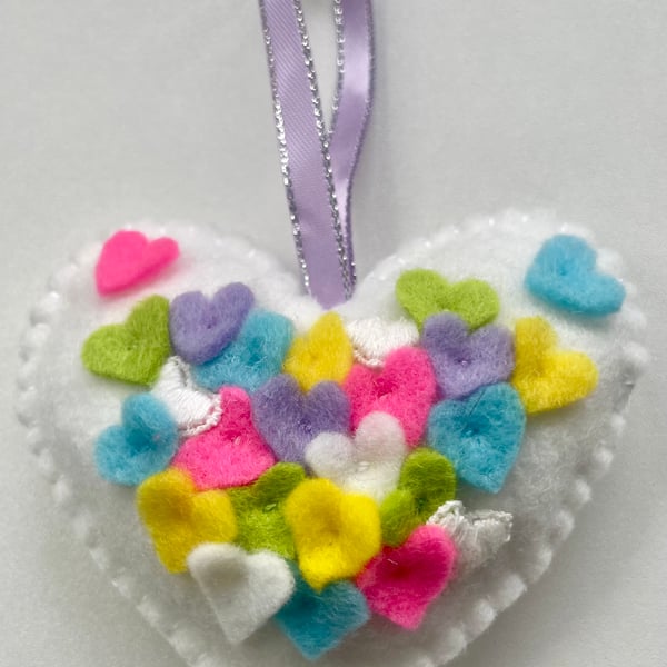 Easter felt heart