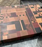 Large End Grain Hardwood Cutting Board: urbanChaos Pattern, Handmade - Image 5