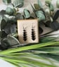 Black Fish Bone Earrings - Image 3