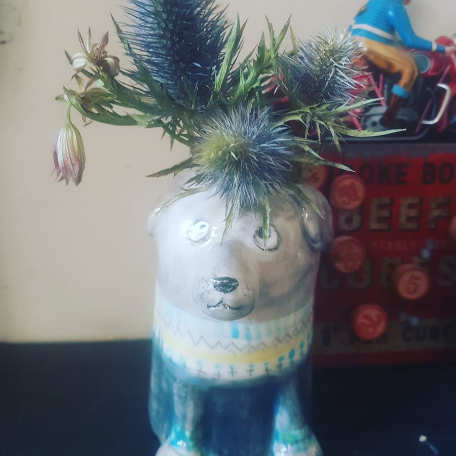 DOGGY IN A JUMPER VASE