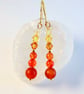 Carnelian And Swarovski Crystal Earrings - Handmade In Devon - Image 3