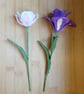 Crochet Flower in Wooden Vase – Iris or Parrot Tulip - Image 5