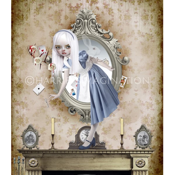 Alice Through The Looking Glass Art Print - Folksy