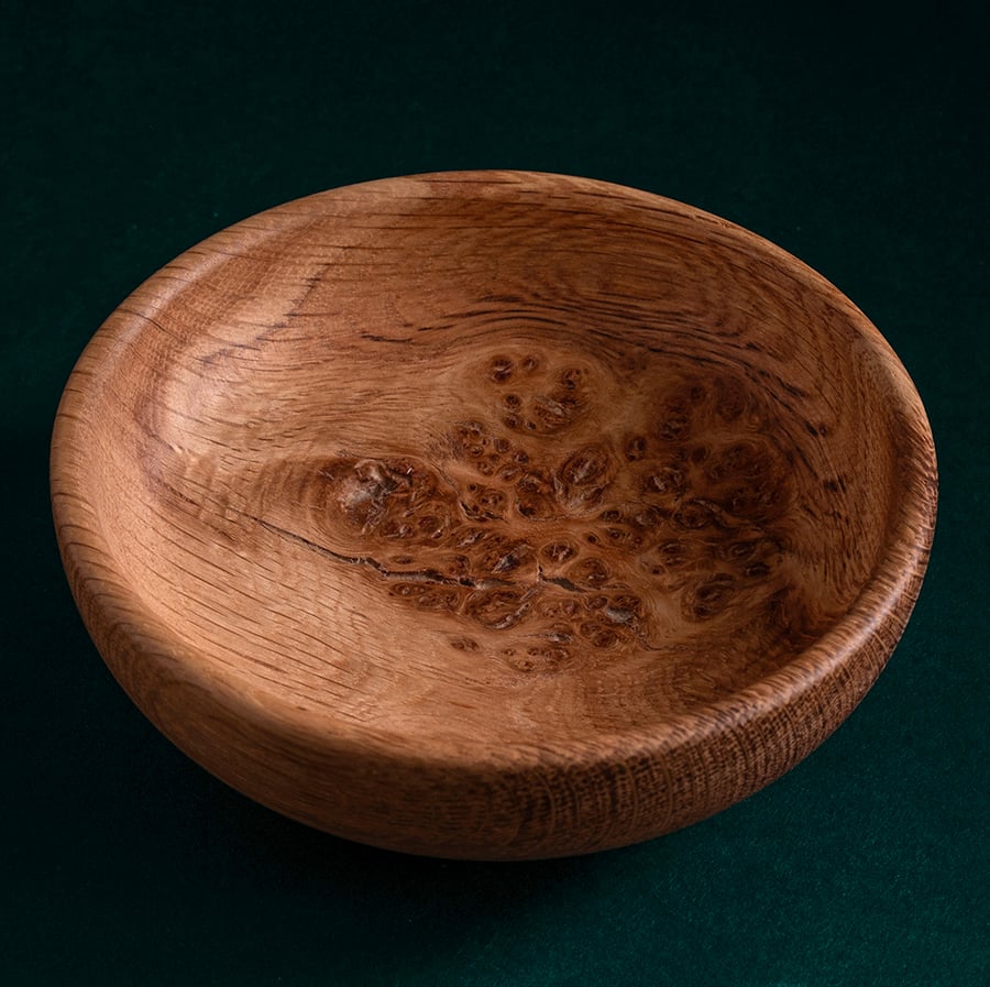 Small oak burr bowl W120mm by H40mm