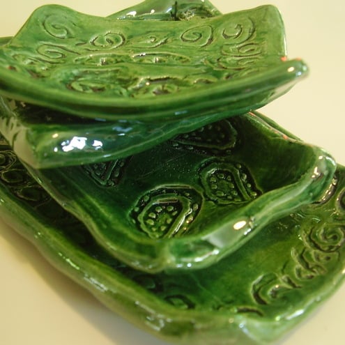 FOUR ENVY GREEN GREMLIN  BOWLS