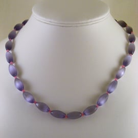 Purple Cat's Eye Necklace