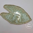 Ceramic Pottery Alocasia Frydek leaf Tray