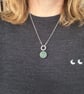 Sea marble spinning silver pendant necklace - Image 6