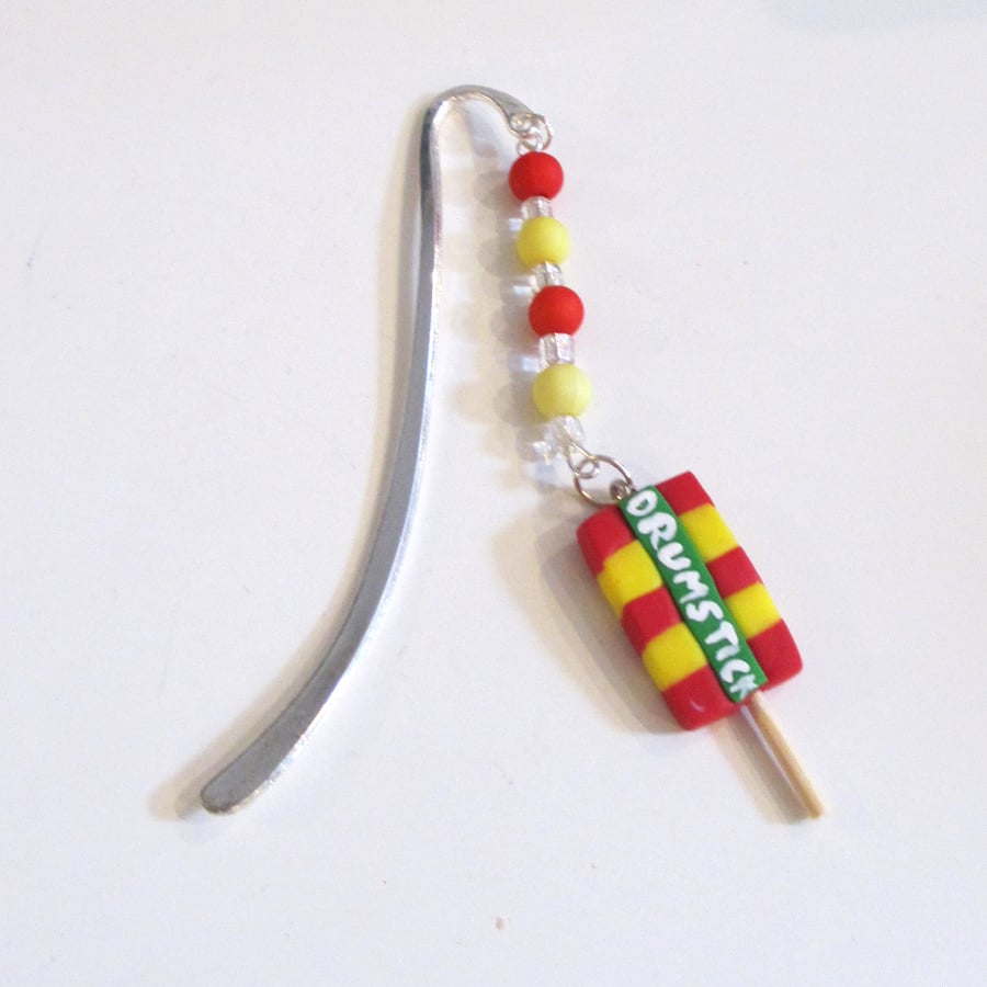 Retro drumstick lolly sweetie bookmark (quirky, fun, unique, handmade)