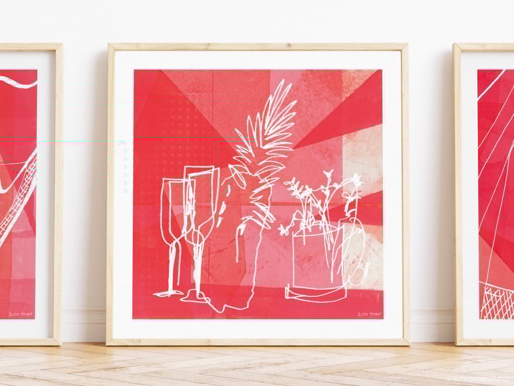 Summer View 1 Square Art Print - Abstract Moments Collection