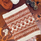 Hand Knit Paw Print Cowl