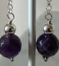 AMETHYST EARRINGS  - DANGLE EARRINGS -  FREE UK POSTAGE - Image 5