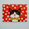 DOTTY CAT BLANK GREETINGS CARD