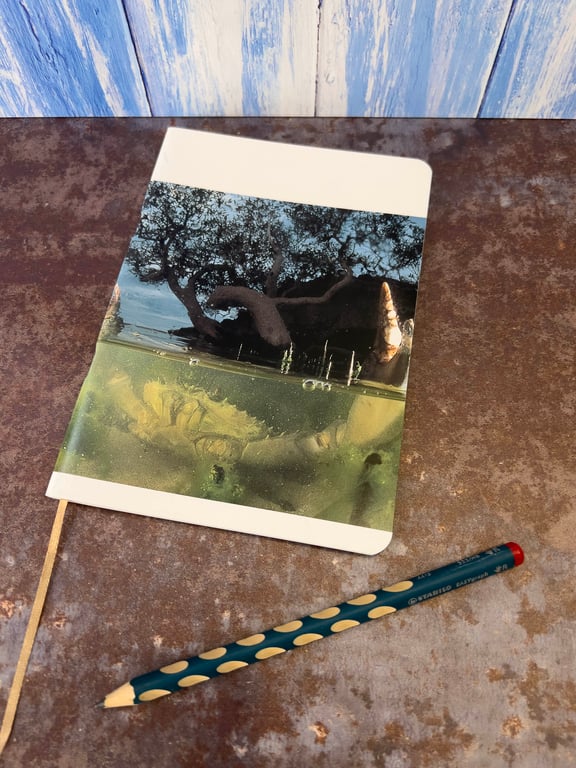 Notebook, Marine themed, A5 (ish), made from up-cycled and recycled materials.