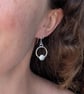 Sterling Silver Circle Earrings with Textured Discs - JBJ1107 - Image 4