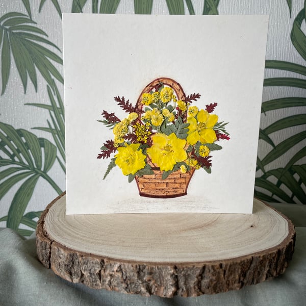Pressed flower card