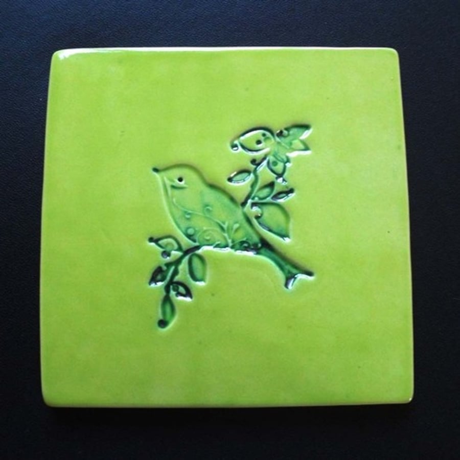 Bird ceramic tile