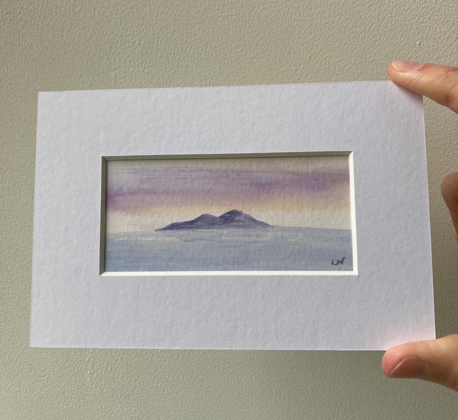 Holy Isle Original Mini-watercolour
