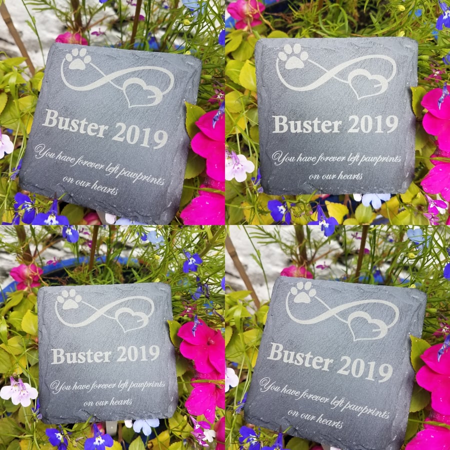 CUSTOM ORDER PET MEMORIAL PLAQUES X3