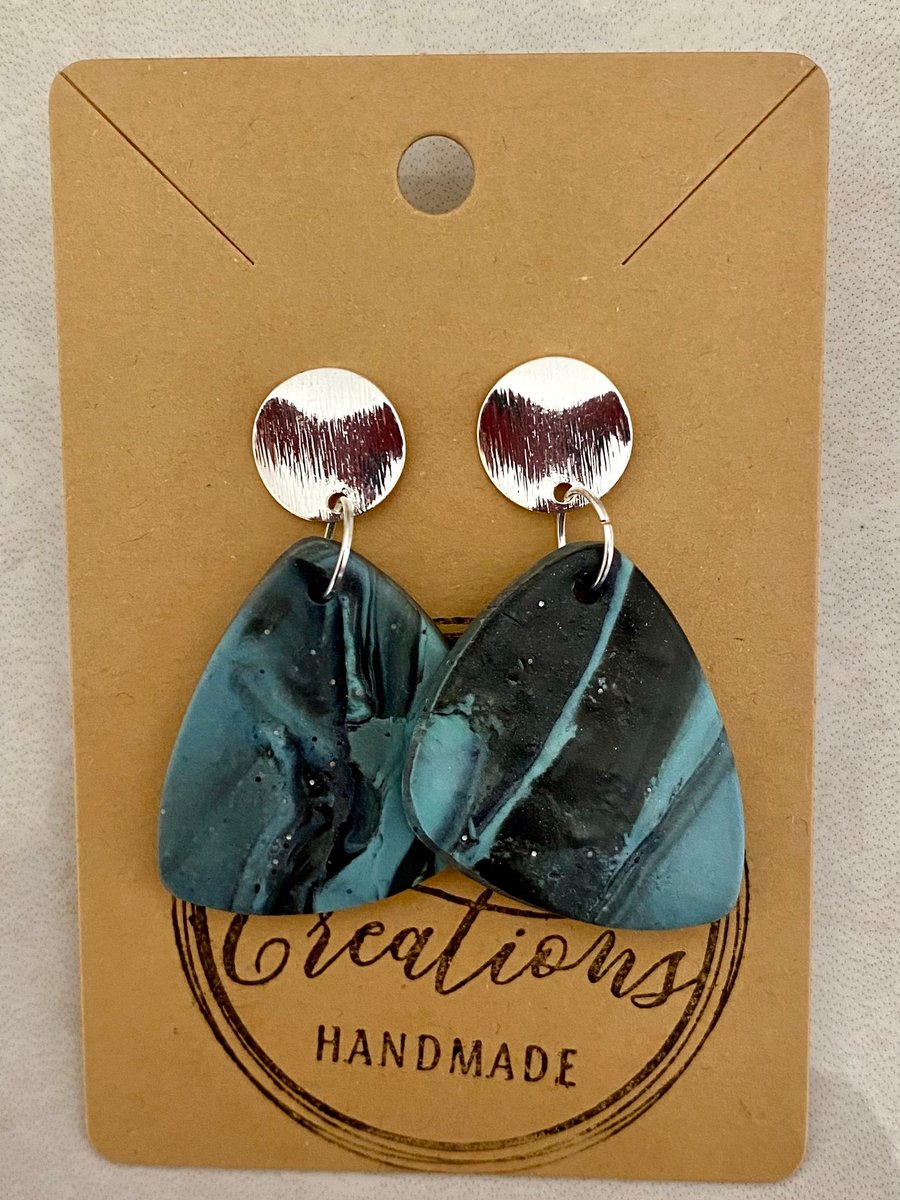 Ref: 2521 Handmade polymer clay earrings (includes FREE UK postage)