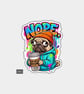 Funny Die Cut Vinyl Sticker - Cheeky Nope Pug Dog