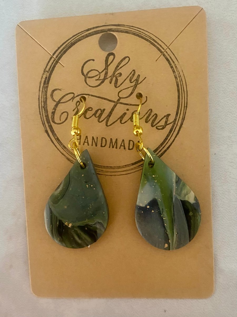Ref: 2523 Handmade polymer clay earrings (includes FREE UK postage)