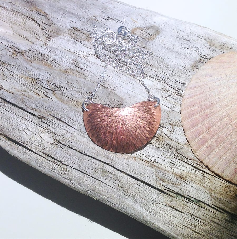 Hammered Copper Pendant UK Free Post - UK Free Post