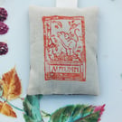 Small autumn lavender bag with mouse print