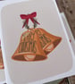 Christmas Bells Card, Merry Christmas Greeting Card, Illustrated Christmas Card - Image 5