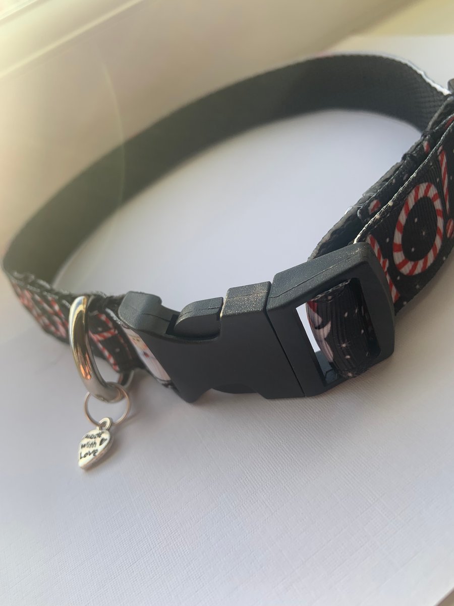 Handmade Christmas dog collar - medium