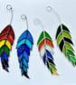 Stained Glass Feather Suncatcher - Handmade Hanging Decoration - Mallard  - Image 6
