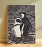 'Penguins in Love' Art Print