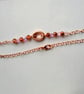 Rosegold And Crystal Beaded Chain Anklet 24 or 26 cm, Body Jewellery - Image 3