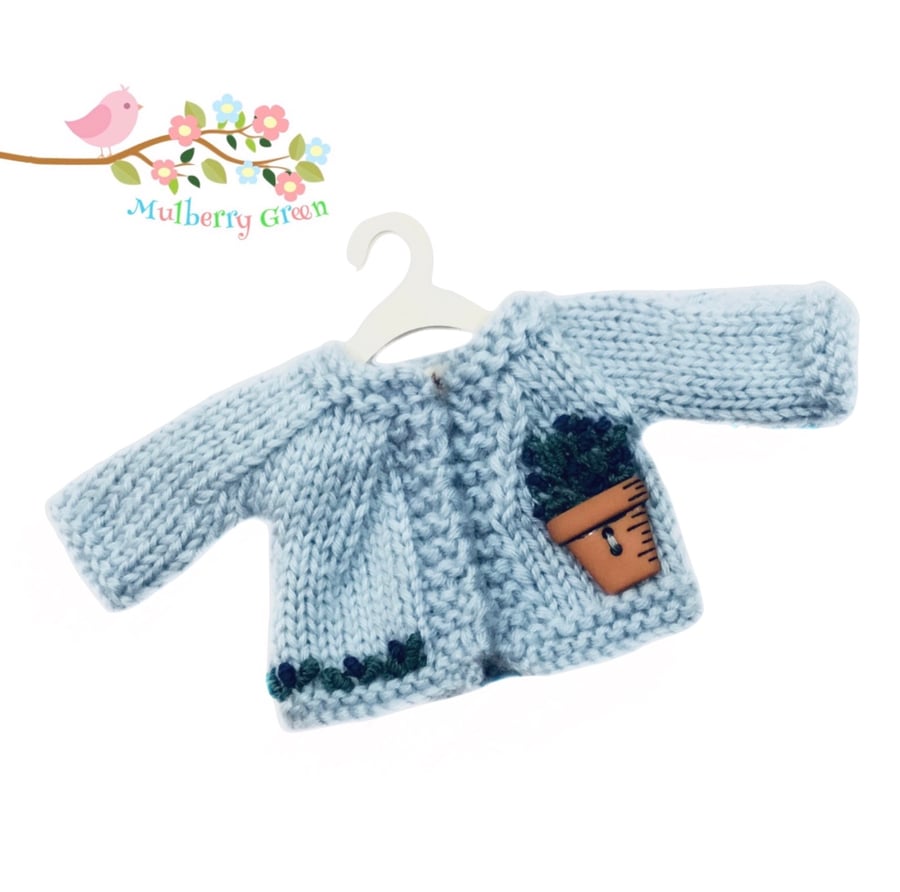 Pot of Forget me nots Cardigan