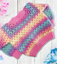 Pastel rainbow baby cardigan 0-3 mths. Baby cardigan. Rainbow cardigan. - Image 3