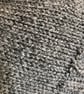 Hand Knitted Hat 16 - Medium in Grey yarn with silver thread - Image 6