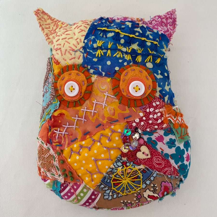 Handmade Patchwork Owl 