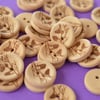 Natural Wooden Birds on a Branch Buttons 6pk 20mm (BRD1)