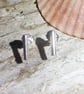 Handmade Sterling Silver Stud Earrings (ERSSSTSK1) - UK Free Post - Image 3