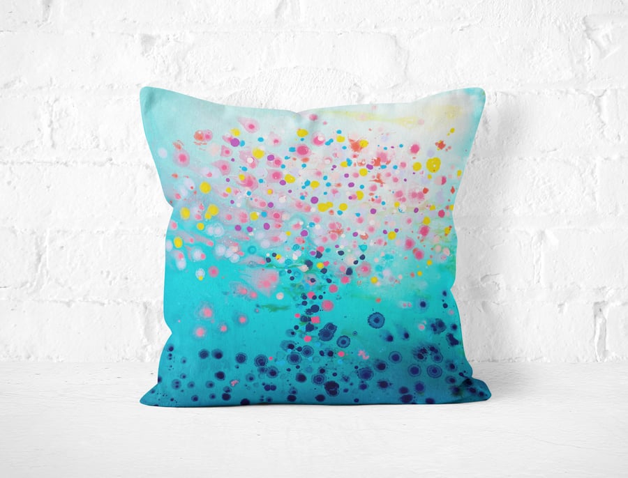 Far Away Abstract Tree Cushion - Medium