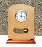 Ash & Sapele Wood Quartz Pendulum Clock - Handmade - Image 1