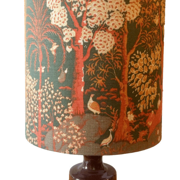 Country House Style Lampshade in NAMIYA Woodland and Forest Vintage Fabric