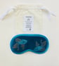 Teal Koi Fish Velvet Lavender Infused Eye Mask - Image 1